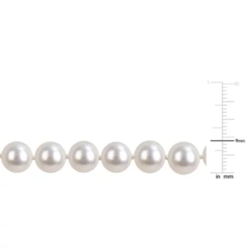 8-9mm Freshwater Cultured Pearl Necklace Sterling Silver