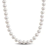 6-6.5mm Freshwater Cultured Pearl Necklace Sterling Silver