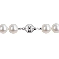 9-10mm Freshwater Cultured Pearl Necklace Sterling Silver