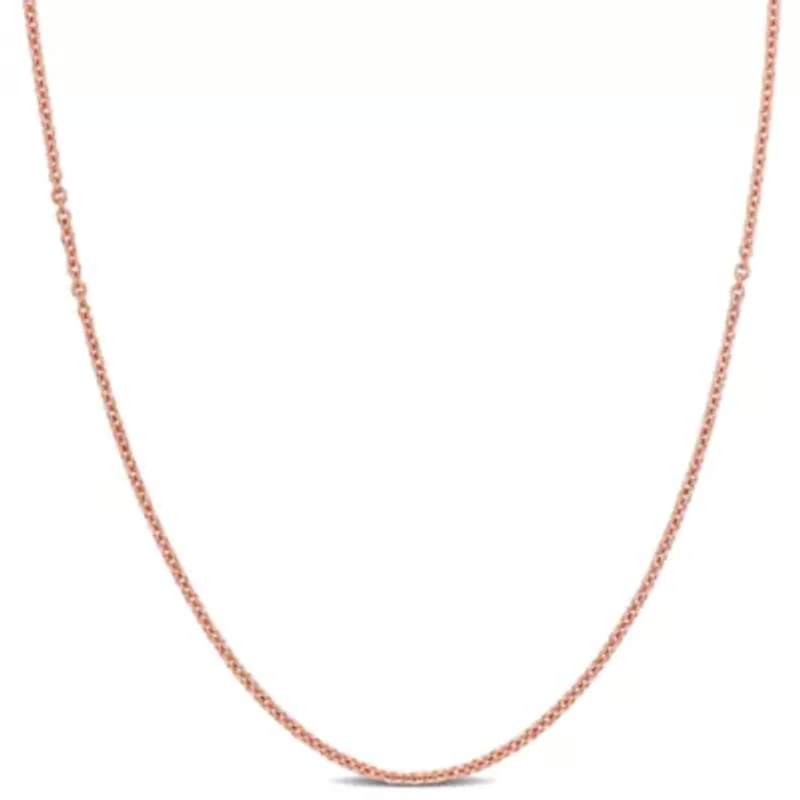 Round Cable Chain Necklace 10K Gold
