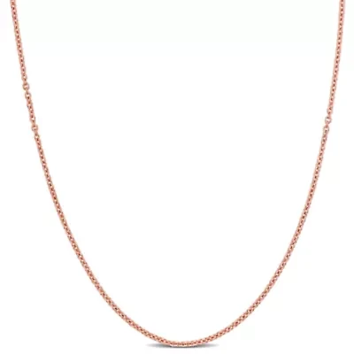 Round Cable Chain Necklace 10K Gold
