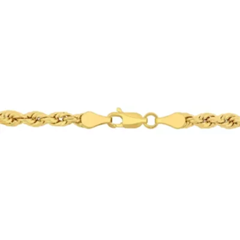 4mm Rope Chain Necklace 10K Yellow Gold