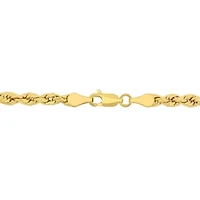 4mm Rope Chain Necklace 10K Yellow Gold