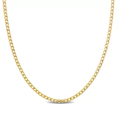 2.3mm Curb Link Chain Necklace 10K Yellow Gold