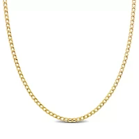 2.3mm Curb Link Chain Necklace 10K Yellow Gold