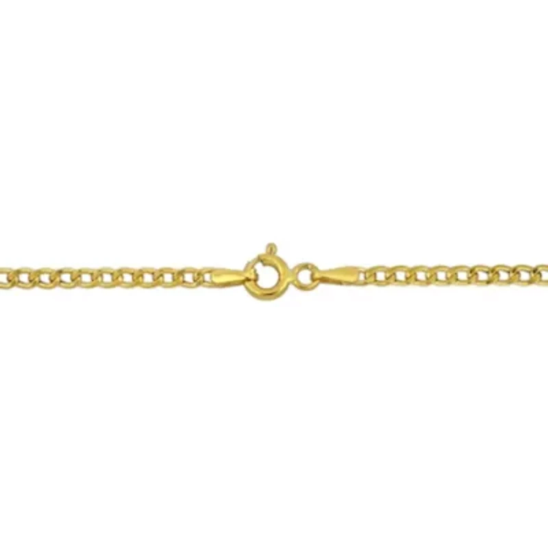 2.3mm Curb Link Chain Necklace 10K Yellow Gold