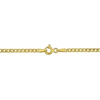 2.3mm Curb Link Chain Necklace 10K Yellow Gold