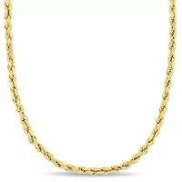 3mm Rope Chain Necklace 10K Yellow Gold