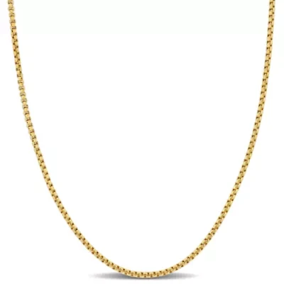 1.55mm Box Chain Necklace 10K Yellow Gold