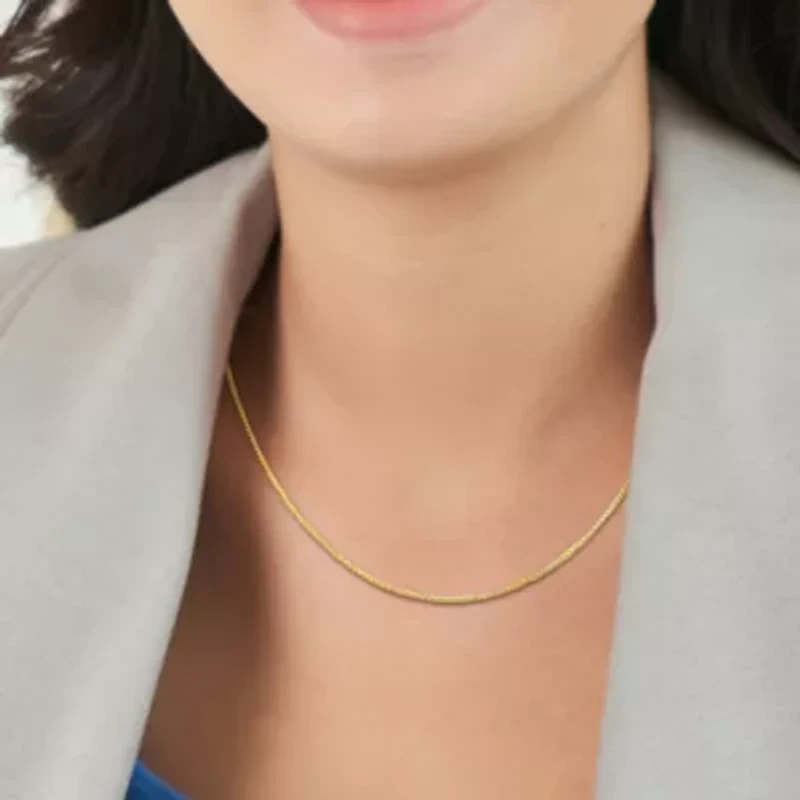 1.55mm Box Chain Necklace 10K Yellow Gold
