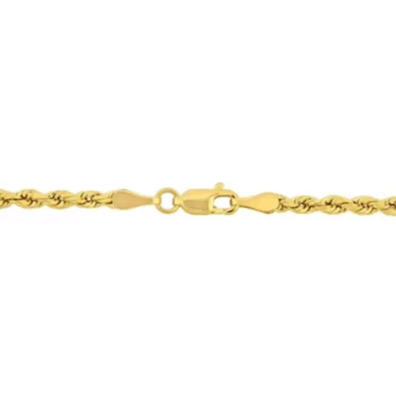 3mm Rope Chain Necklace 14K Yellow Gold