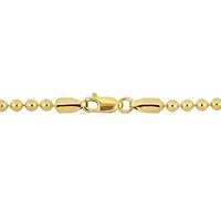 3mm Ball Bead Necklace 14K Yellow Gold