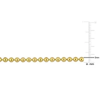 3mm Ball Bead Necklace 14K Yellow Gold