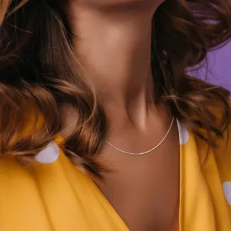 Wheat Link Chain Necklace 14K Gold