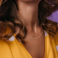 Wheat Link Chain Necklace 14K Gold