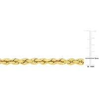 5mm Rope Chain Necklace 10K Yellow Gold
