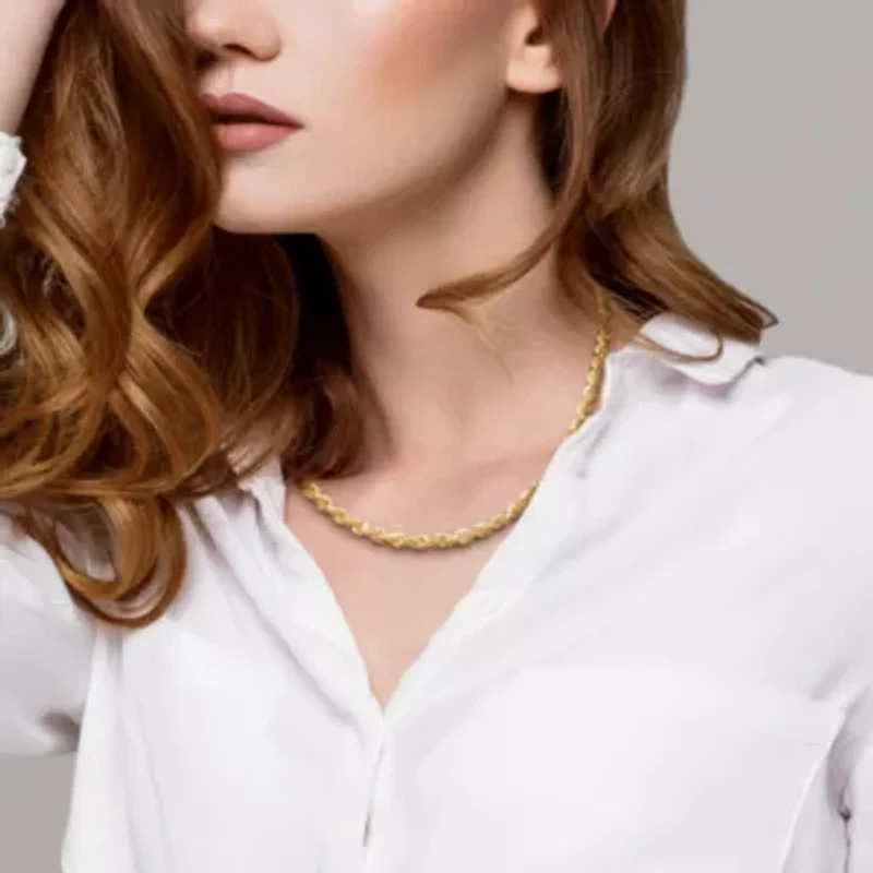 5mm Rope Chain Necklace 10K Yellow Gold