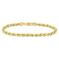 5mm Rope Chain Necklace 10K Yellow Gold
