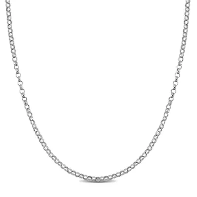 1.5mm Rolo Link Chain Necklace 14K Gold