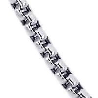 1.6mm Round Box Link Chain Necklace 10K White Gold