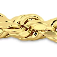 4mm Rope Chain Bracelet 10K Yellow Gold