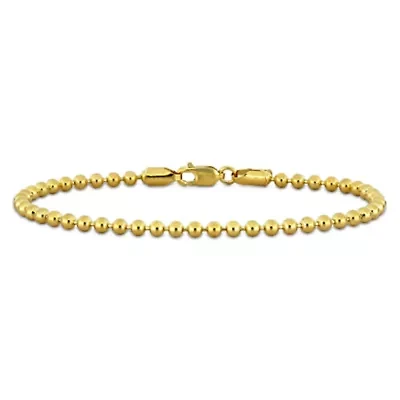 3mm Ball Bead Bracelet 14K Yellow Gold