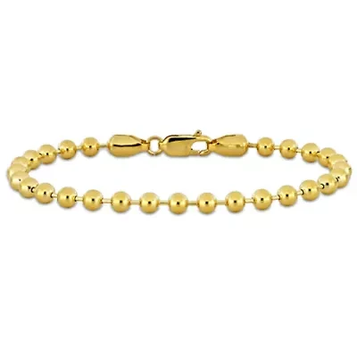 4mm Ball Bead Bracelet 14K Yellow Gold