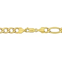 2-Piece Set of Men's 7mm Figaro Chain Necklace & Bracelet 10K Yellow Gold