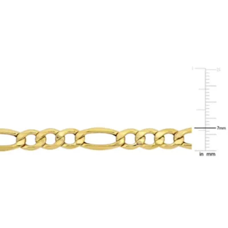 2-Piece Set of Men's 7mm Figaro Chain Necklace & Bracelet 10K Yellow Gold