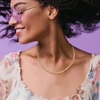 5mm Rope Chain Necklace 14K Yellow Gold