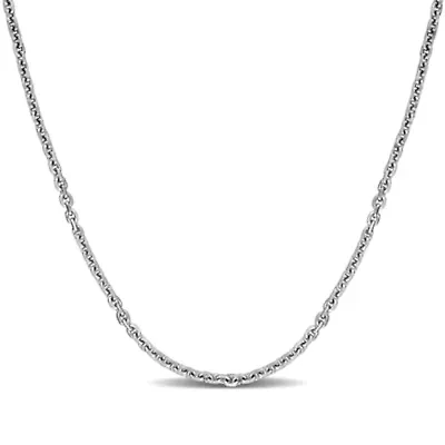 1mm Diamond Cut Cable Chain Necklace 14K Gold