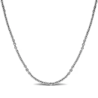 1mm Diamond Cut Cable Chain Necklace 14K Gold