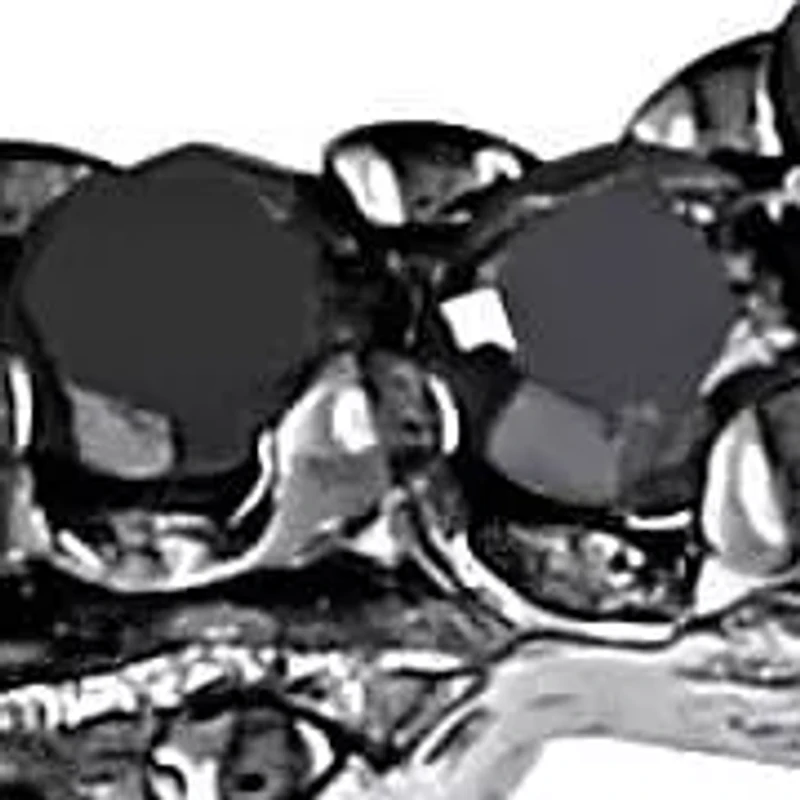 Black & White Diamond Ring 10k Gold Rhodium Plated