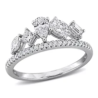 Lab Grown Diamond Ring 14k White Gold