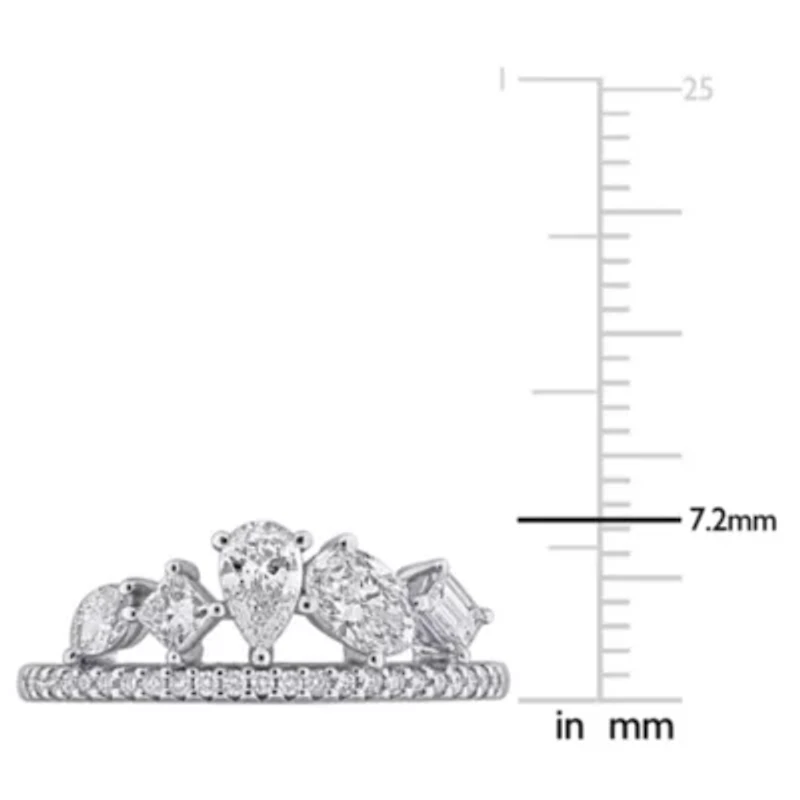 Lab Grown Diamond Ring 14k White Gold