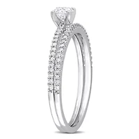 Diamond Bridal Set Ring 14k White Gold