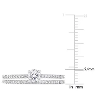 Diamond Bridal Set Ring 14k White Gold