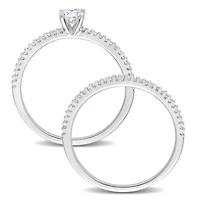 Diamond Bridal Set Ring 14k White Gold