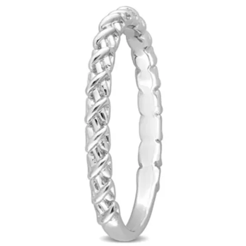 Crossover Twisted Ring 14k White Gold