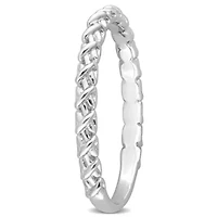 Crossover Twisted Ring 14k White Gold