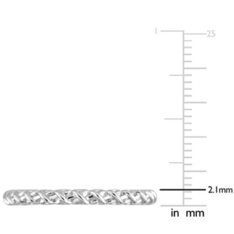 Crossover Twisted Ring 14k White Gold