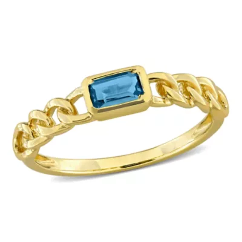 Gemstone Infinity Ring 14k Gold