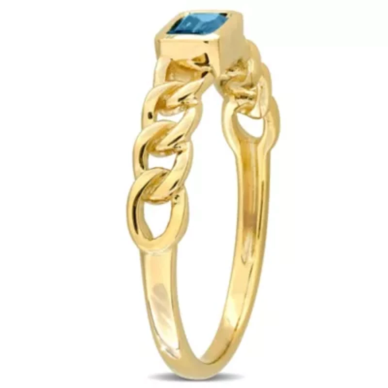 Gemstone Infinity Ring 14k Gold