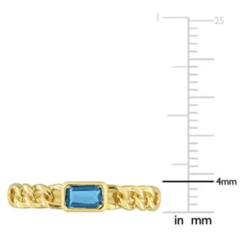 Gemstone Infinity Ring 14k Gold
