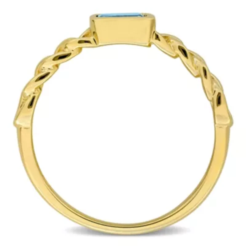 Gemstone Infinity Ring 14k Gold