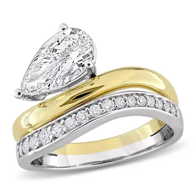 Lab Grown Diamond Ring 14k Two-Tone Gold
