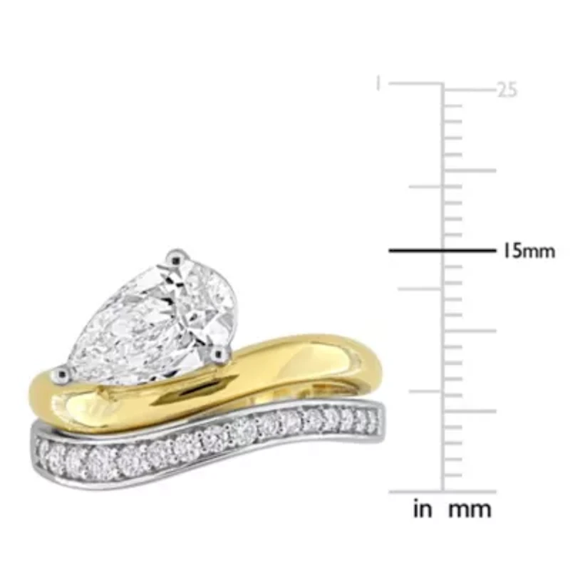 Lab Grown Diamond Ring 14k Two-Tone Gold