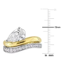 Lab Grown Diamond Ring 14k Two-Tone Gold