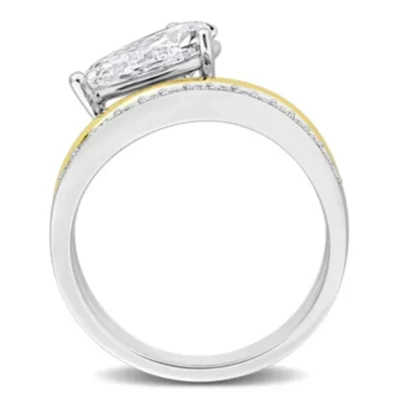 Lab Grown Diamond Ring 14k Two-Tone Gold