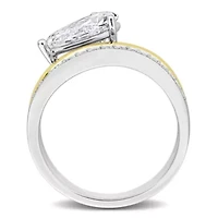 Lab Grown Diamond Ring 14k Two-Tone Gold
